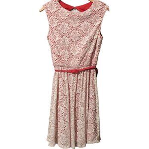 Maggy London Midi Flare Lace Dress